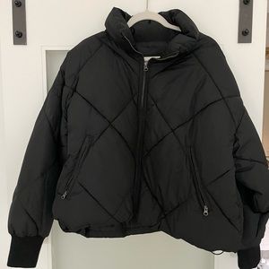 Black puffer jacket